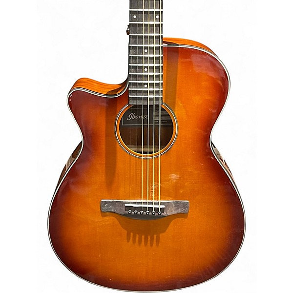 Used Ibanez AEG58L Violin Burst Acoustic Electric Guitar