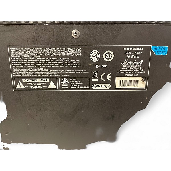 Used Marshall MG30CFX 1x10 30W Guitar Combo Amp