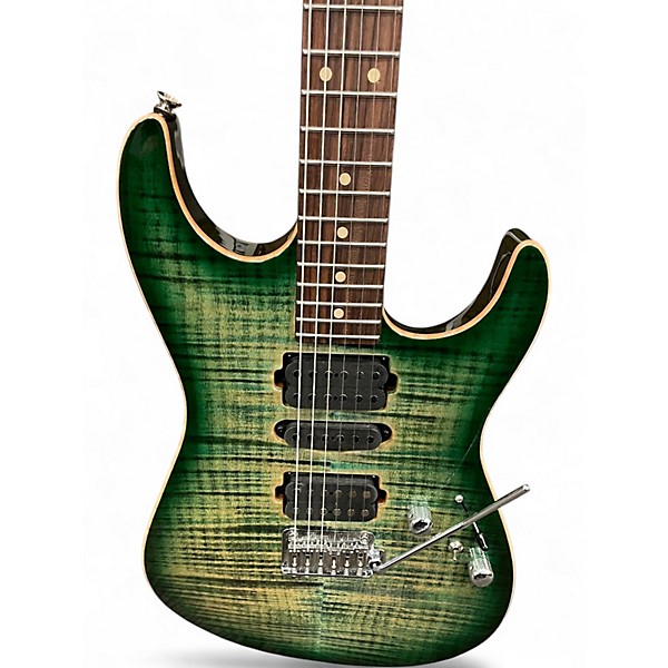 Used 2016 Tom Anderson Short Drop Top Cajun Key Lime Solid Body Electric Guitar