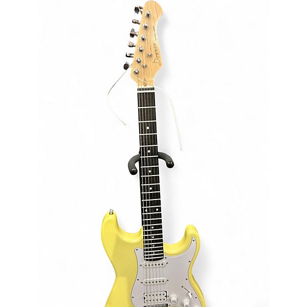 Used Donner Standard Series Strat Yellow Solid Body Electric Guitar