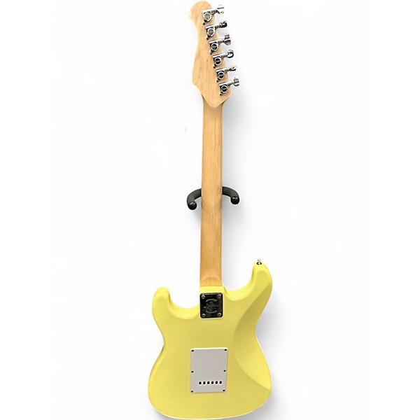 Used Donner Standard Series Strat Yellow Solid Body Electric Guitar