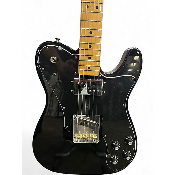 Used 2021 Fender Telecaster Custom Black Solid Body Electric Guitar