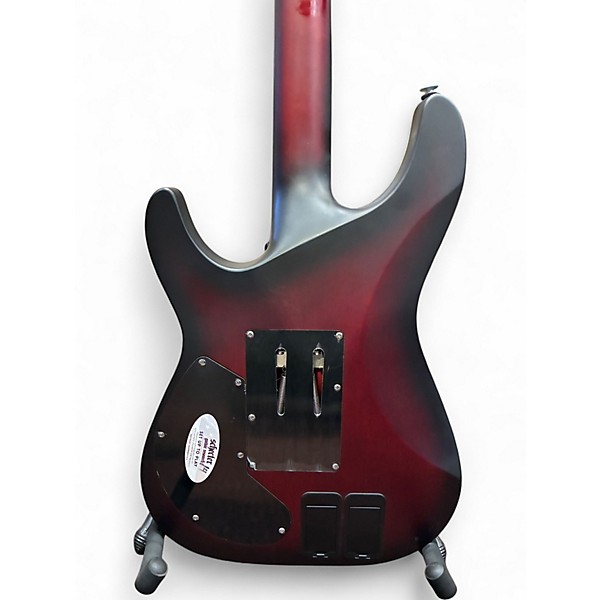 Used Schecter Guitar Research C-1 Platinum FR S Satin Crimson Red Burst Solid Body Electric Guitar