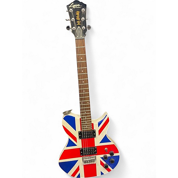 Used Lyon By Washburn Def Leppard Limited Edition Union Jack Solid Body Electric Guitar