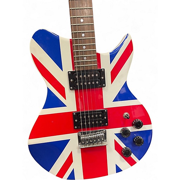 Used Lyon By Washburn Def Leppard Limited Edition Union Jack Solid Body Electric Guitar