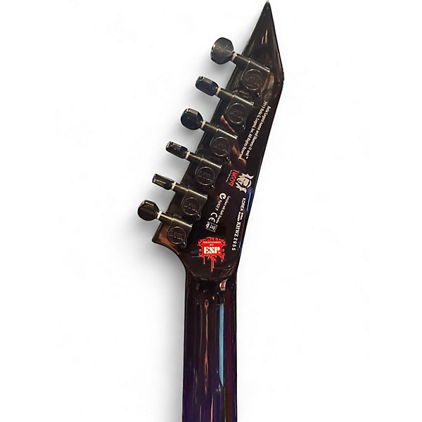 Used ESP LTD Kirk Hammett Signature White Zombie Custom Graphic Solid Body Electric Guitar