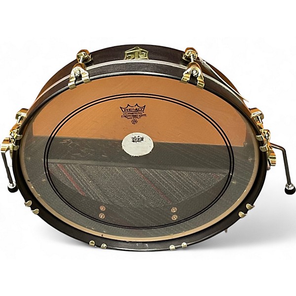 Used SJC Drums 20in PANCAKE DRUM Black and Gold Drum