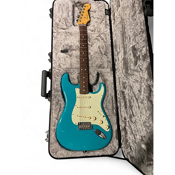 Used Fender American Professional II Stratocaster 75th Anniversary Miami Blue Solid Body Electric Guitar