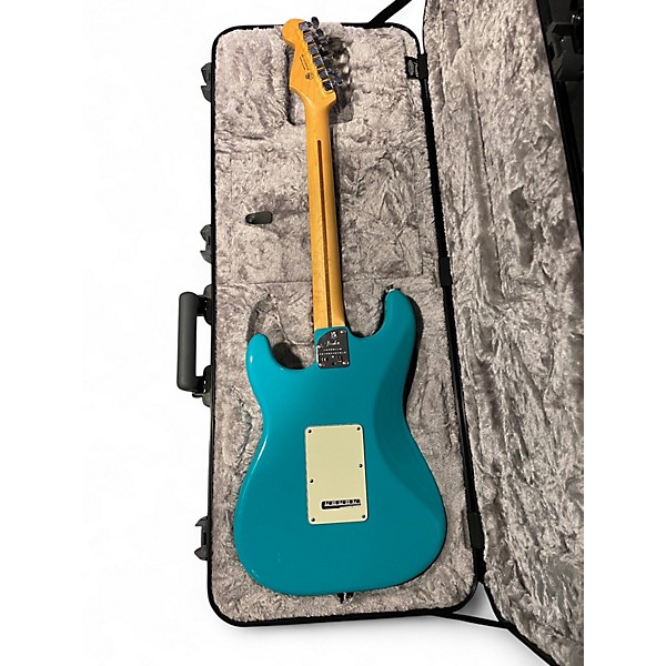 Used Fender American Professional II Stratocaster 75th Anniversary Miami Blue Solid Body Electric Guitar