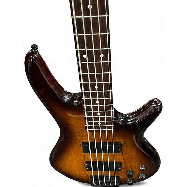 Used Ibanez GSR205 5 String Brown Electric Bass Guitar