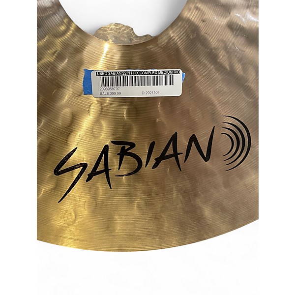 Used SABIAN 22in HHX COMPLEX MEDIUM RIDE Cymbal