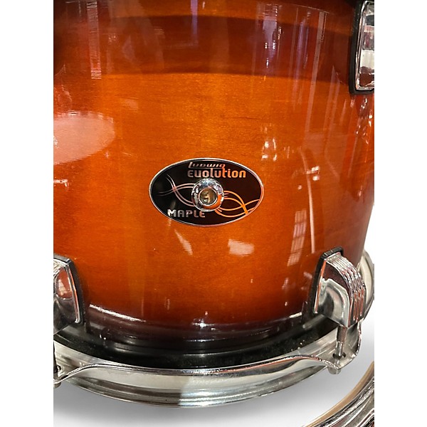Used Ludwig 5 Piece EVOLUTION MAPLE 2 Color Sunburst Drum Kit