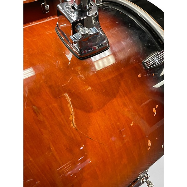 Used Ludwig 5 Piece EVOLUTION MAPLE 2 Color Sunburst Drum Kit