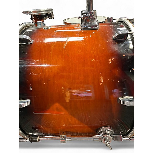 Used Ludwig 5 Piece EVOLUTION MAPLE 2 Color Sunburst Drum Kit