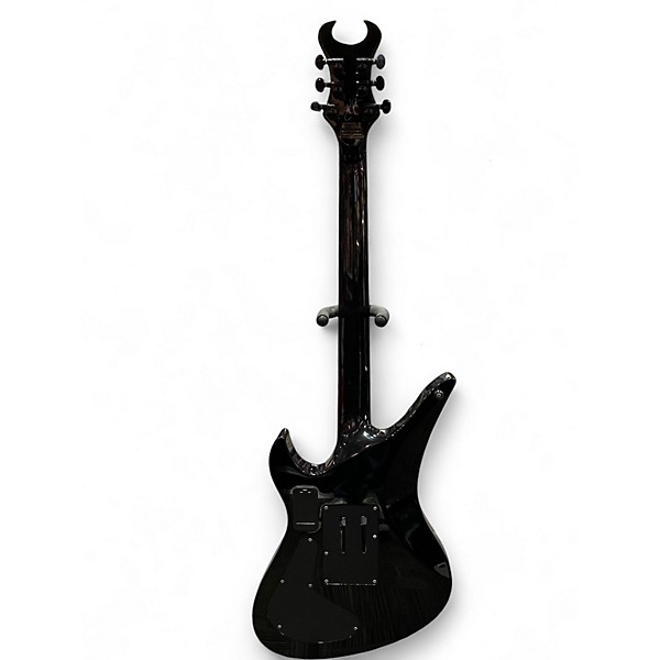 Used Schecter Guitar Research Synyster Gates Signature Custom S Black with Silver Pinstripes Solid Body Electric Guitar