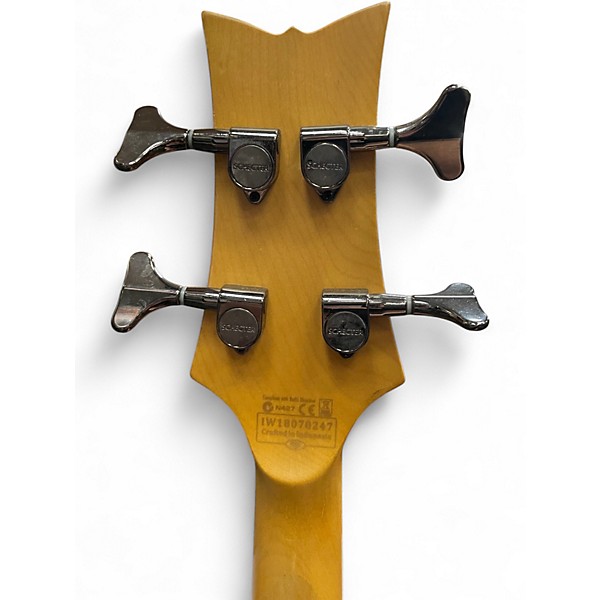 Used Schecter Guitar Research Stiletto Extreme 4 String Black Cherry Electric Bass Guitar