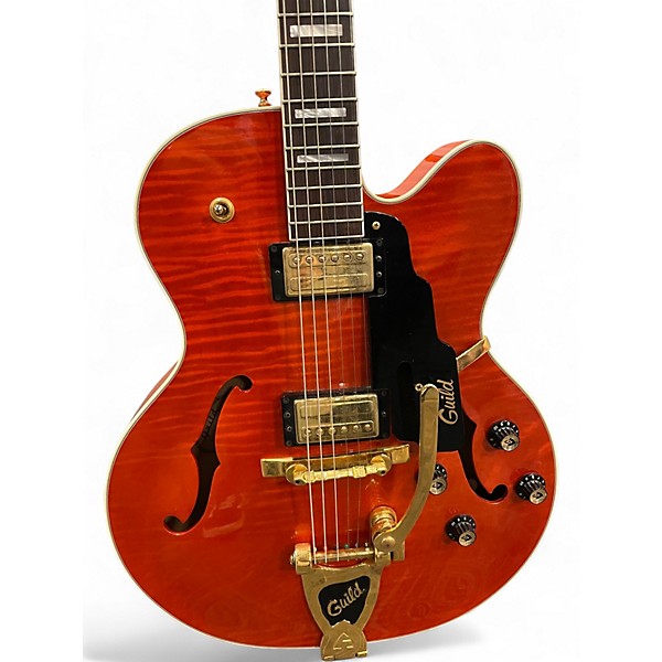 Used Guild X170T Orange Hollow Body Electric Guitar