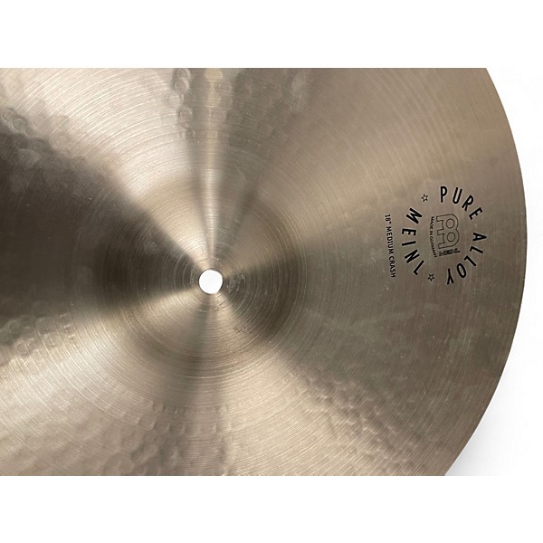 Used MEINL 18in pure alloy medium crash Cymbal