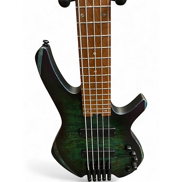 Used Cort Space 5 Star Dust Green Electric Bass Guitar