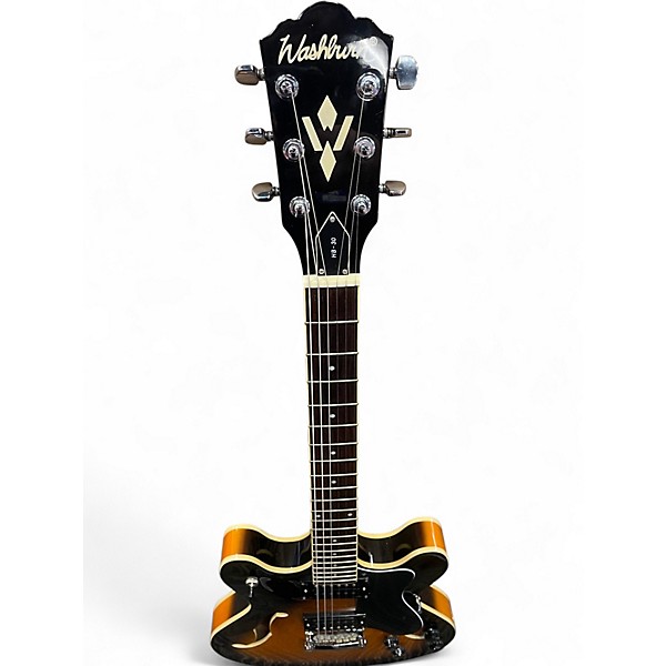 Used Washburn HB30 Tobacco Sunburst Hollow Body Electric Guitar