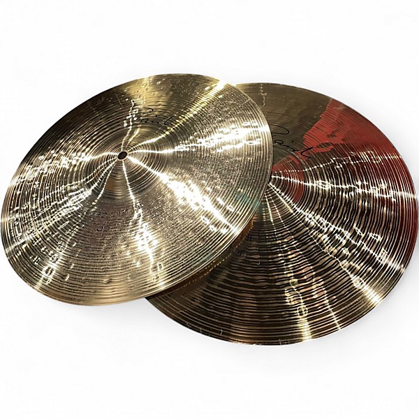 Used Paiste 14in Signature Dark Crisp Hi Hat Pair Cymbal