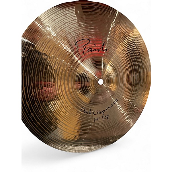 Used Paiste 14in Signature Dark Crisp Hi Hat Pair Cymbal