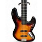 Used 2008 Squier AFFINITY JAZZ BASS FRETLESS 3 Color Sunburst Electric Bass Guitar