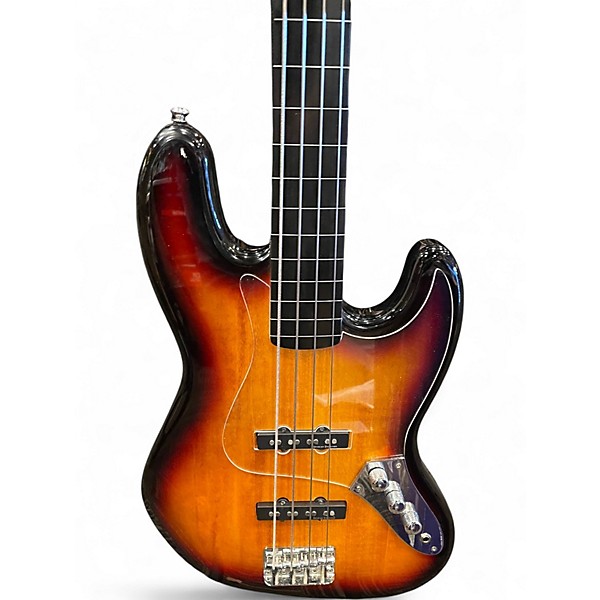 Used Squier Vintage Modified Fretless Jazz Bass 3 Color Sunburst Electric Bass Guitar