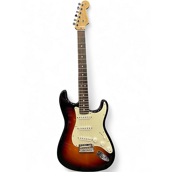 Used 2011 Fender American Standard Stratocaster 3 Tone Sunburst Solid Body Electric Guitar