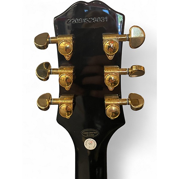 Used 2022 Epiphone Les Paul Custom Black Solid Body Electric Guitar