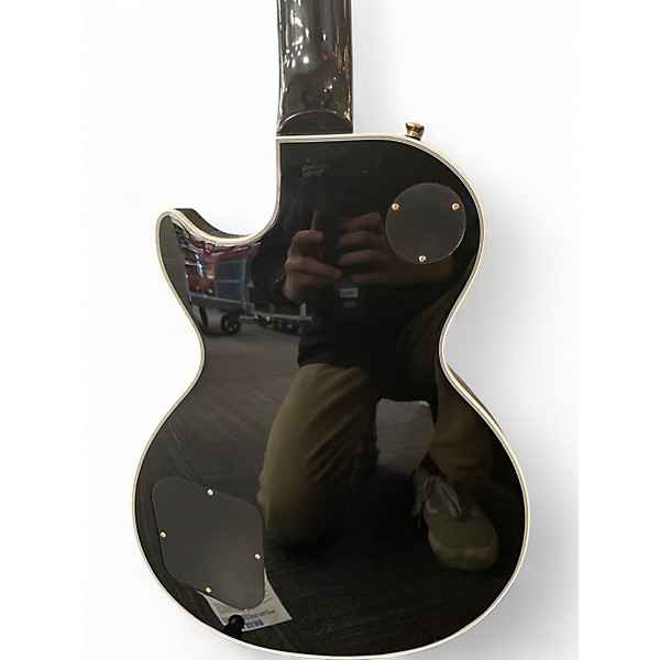 Used 2022 Epiphone Les Paul Custom Black Solid Body Electric Guitar