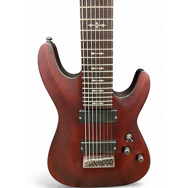 Used Schecter Guitar Research Omen 8 Brown Solid Body Electric Guitar
