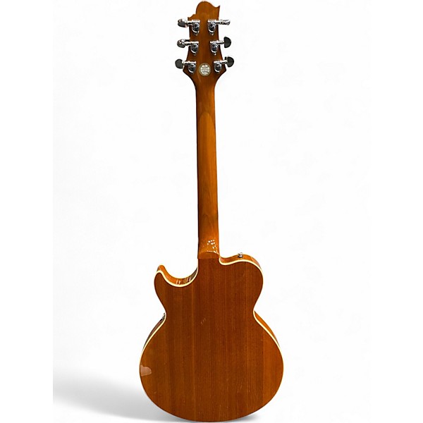 Used Greg Bennett Design by Samick Royale RL-3 Trans Amber Hollow Body Electric Guitar