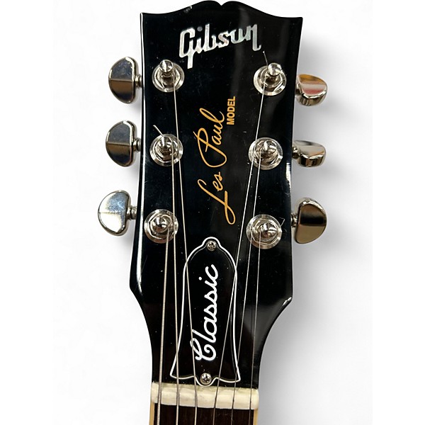 Used Gibson Les Paul Classic Black and White Solid Body Electric Guitar