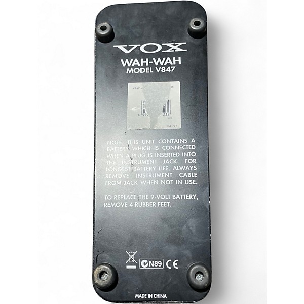 Used VOX V847 Reissue Wah Effect Pedal