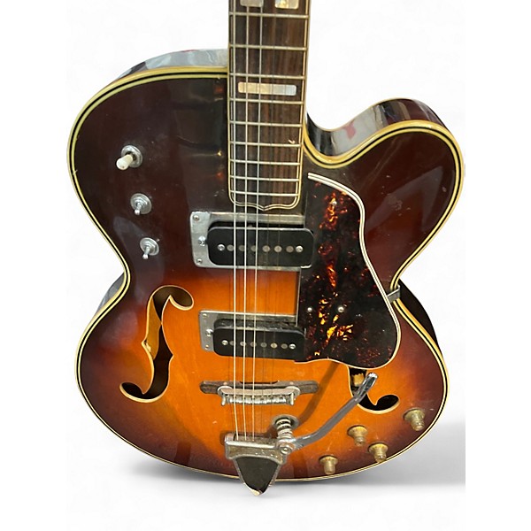 Vintage 1960s Guyatone SG-22T Natural Hollow Body Electric Guitar