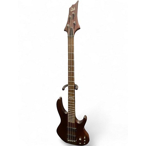 Used ESP LTD D4 Brown Electric Bass Guitar