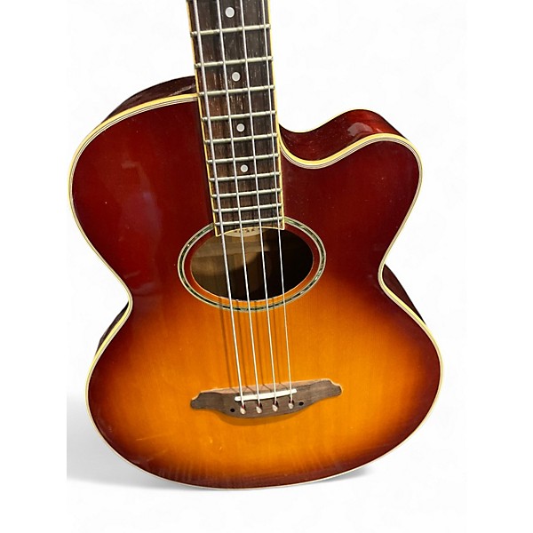 Used Aria FEB-02 Sandburst Acoustic Bass Guitar