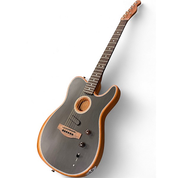 Used Fender Acoustasonic Player Telecaster Black Acoustic Electric Guitar