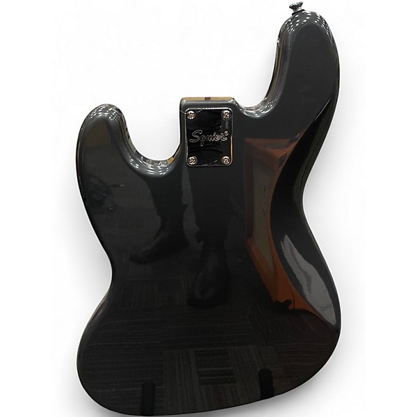 Used Squier Affinity Jazz Bass Charcoal Frost Metallic Electric Bass Guitar