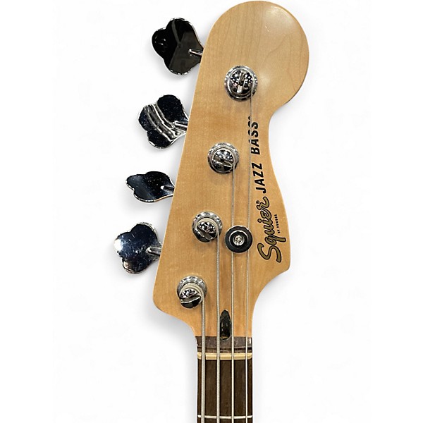 Used Squier Affinity Jazz Bass Charcoal Frost Metallic Electric Bass Guitar