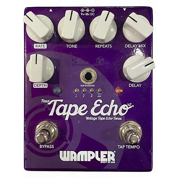 Used Wampler Faux Tape Echo Delay Effect Pedal