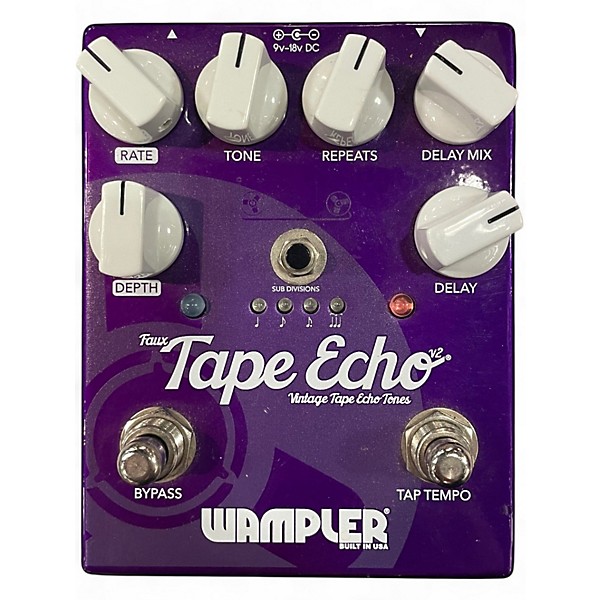 Used Wampler Faux Tape Echo Delay Effect Pedal