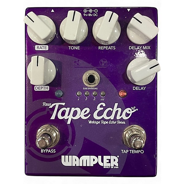 Used Wampler Faux Tape Echo Delay Effect Pedal