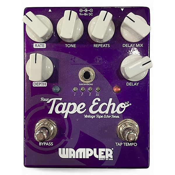 Used Wampler Faux Tape Echo Delay Effect Pedal