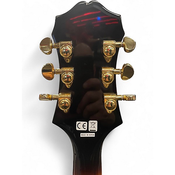 Used 2008 Epiphone Sheraton II Vintage Sunburst Hollow Body Electric Guitar