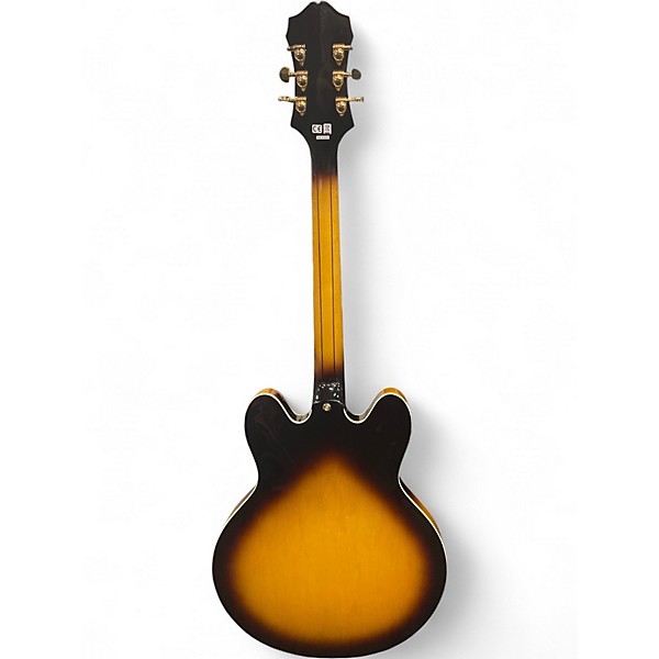 Used 2008 Epiphone Sheraton II Vintage Sunburst Hollow Body Electric Guitar