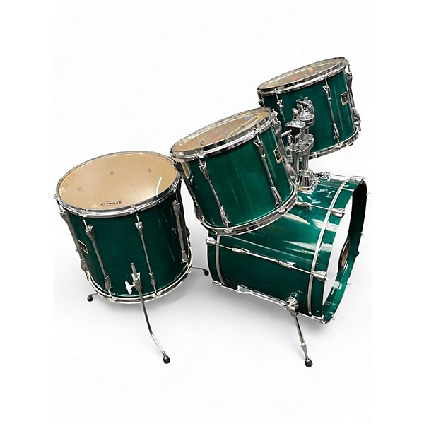Used Yamaha 4 Piece Stage Custom Emerald Green Drum Kit