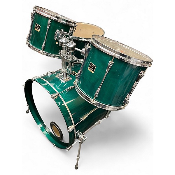 Used Yamaha 4 Piece Stage Custom Emerald Green Drum Kit