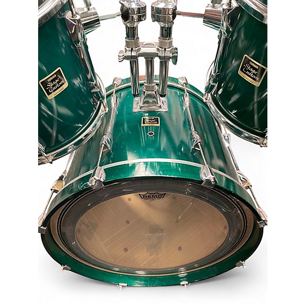 Used Yamaha 4 Piece Stage Custom Emerald Green Drum Kit